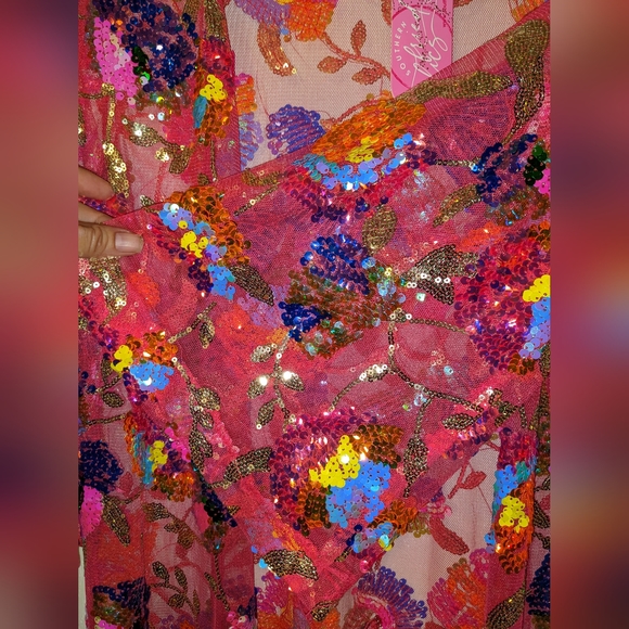 NWT SOUTHERN FRIED CHIKS SEQUIN DUSTER - Picture 12 of 14